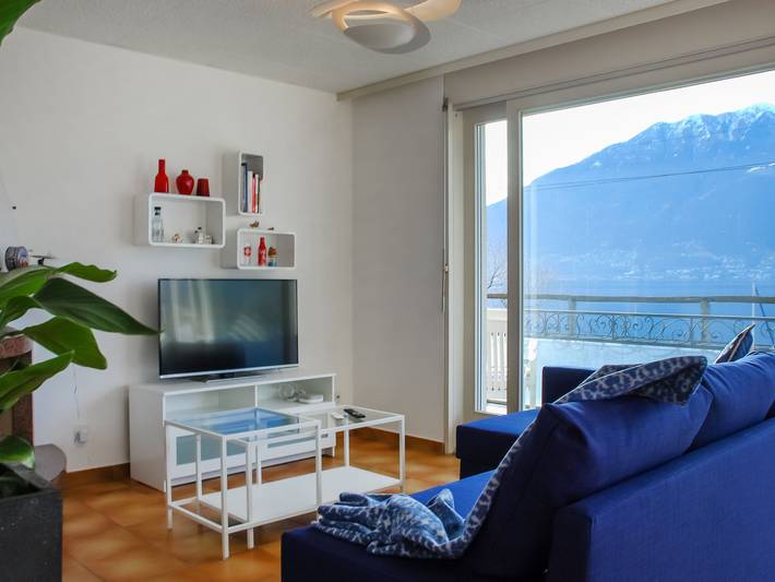 Ferienwohnung für 4 Personen, mit Balkon und Ausblick sowie Seeblick in Minusio