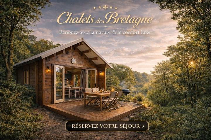 Chalet "Ty Koad" avec jacuzzi, terrasse et jardin partagés in Plouégat-Moysan, Région de Morlaix