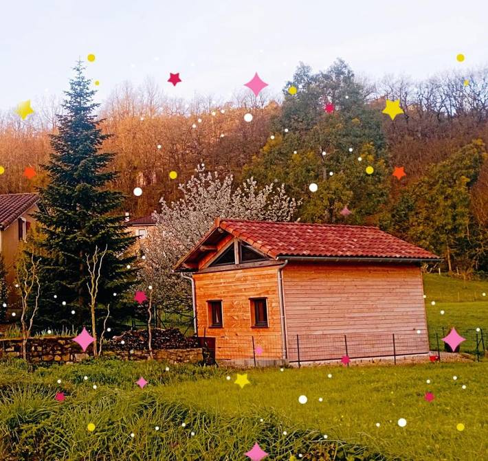 Gîte pour 6 personnes, avec Terrasse ainsi que Jardin et Vue