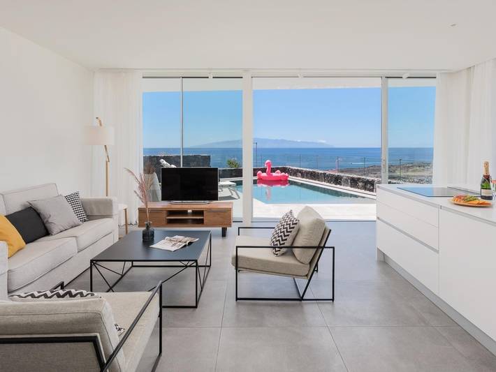 Maison de vacances pour 7 personnes, avec vue sur l’océan ainsi que piscine et balcon/terrasse - 1