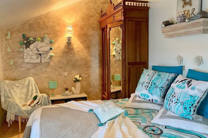 Casa rural renovada con jardín, pesca y WiFi en una granja de cereales orgánicos in Brem-sur-Mer, Valle del Loira