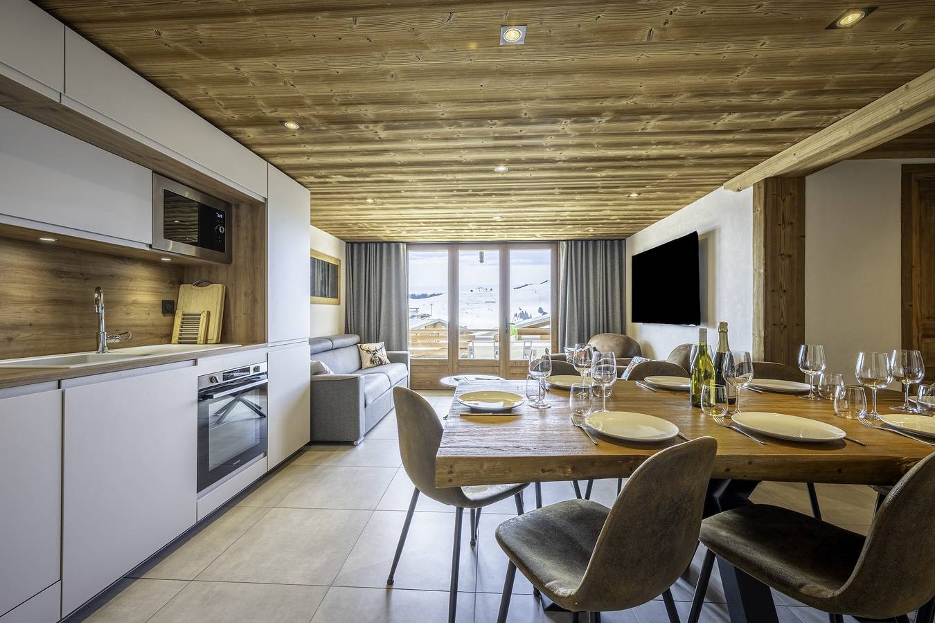 Appartement entier, Appartement 'Appartement 4' avec vue sur montagne et terrasse privée in Les Saisies, Région d'Albertville