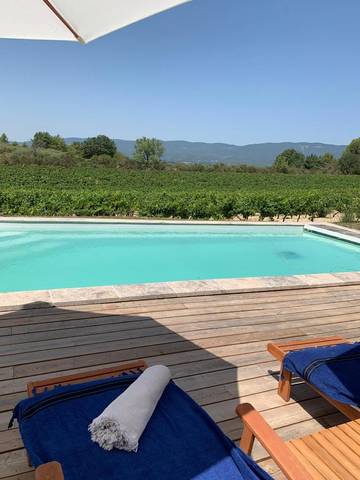 Chambre d’hôte pour 2 personnes, avec vue ainsi que jardin et piscine à Ansouis