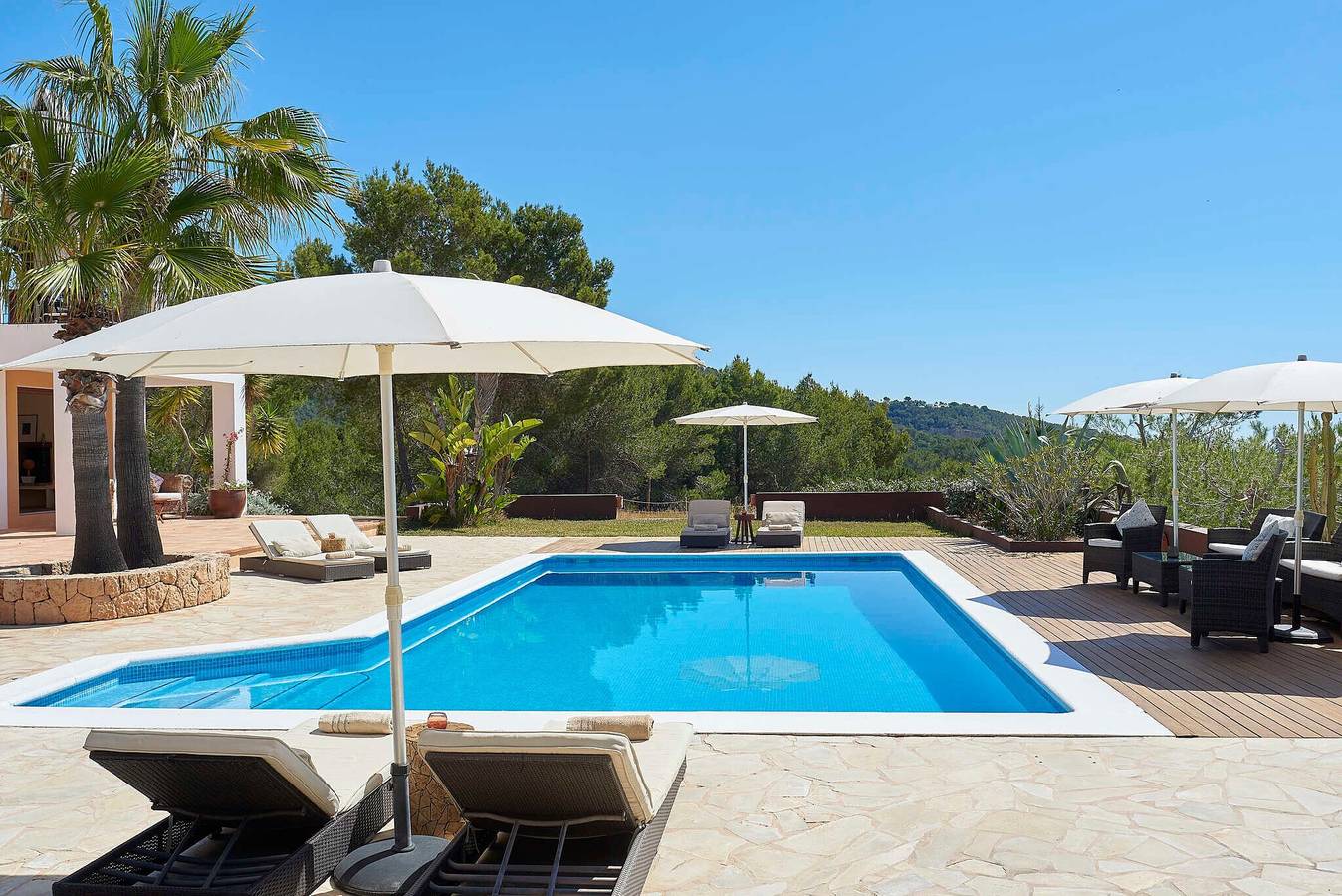 Villa „Arcadia“ mit Meerblick, Wlan und Klimaanlage in Es Codolar, Sant Josep de sa Talaia