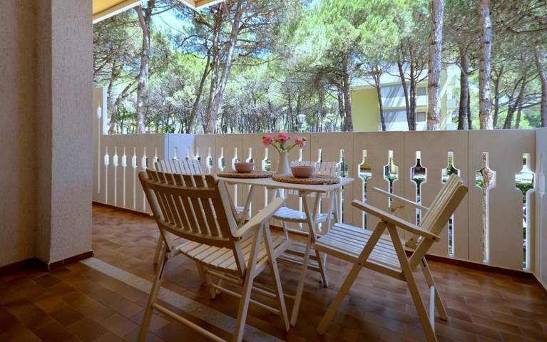 Ferienwohnung für 4 Personen, mit Balkon/Terrasse und Ausblick in Bibione