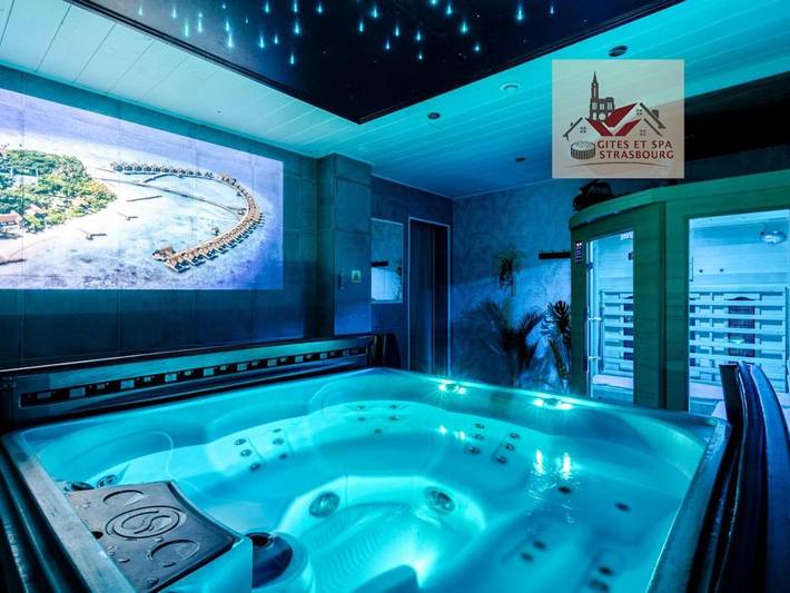 Location de vacances pour 15 personnes, avec sauna ainsi que jardin et jacuzzi à Ittenheim