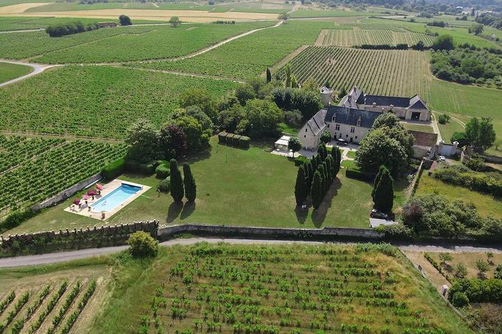 Château entier avec grande piscine chauffée au coeur des châteaux de la Loire in Beaumont-en-Véron, Vallée de la Loire