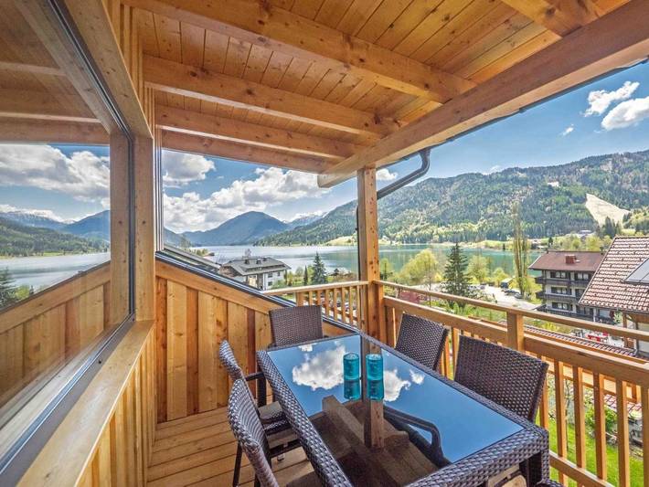 B&B für 2 Personen, mit Balkon und Terrasse sowie Garten und Seeblick in Gitschtal