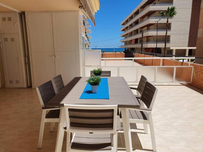 Appartamento per 6 persone, con Balcone e Terrazza nonché Giardino e Piscina a Daimus