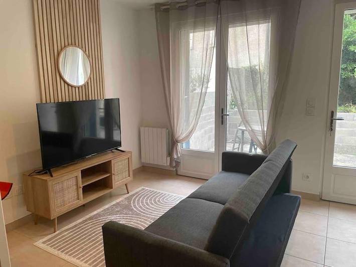 Appartement de vacances pour 4 personnes, avec Terrasse ainsi que Jardin et Vue