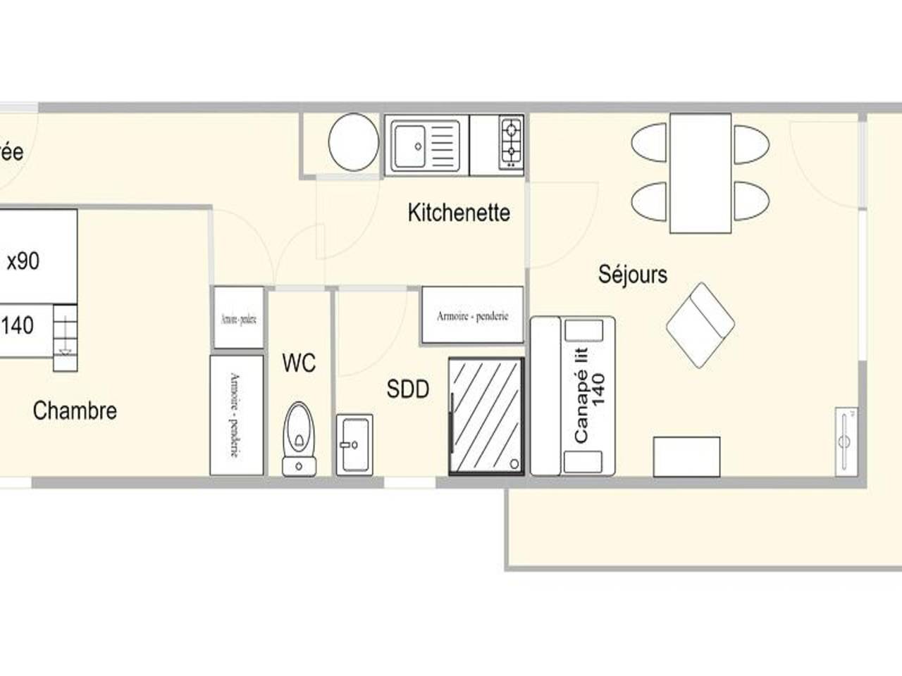 Apartamento entero, Apartamento en Mont Bisanne con balcón in Les Saisies, Albertville region