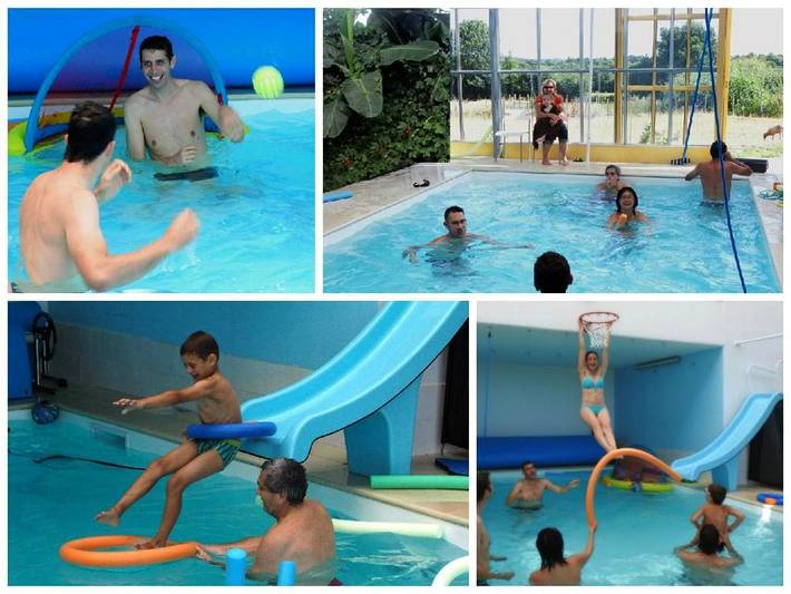 Location de vacances pour 15 personnes, avec jardin ainsi que piscine et vue, adapté aux familles à Héric