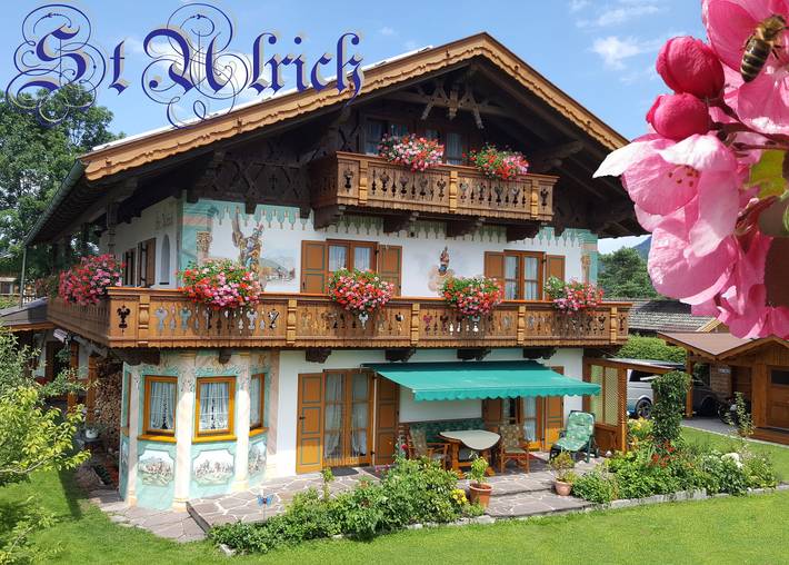 Ferienwohnung für 3 Personen, mit Balkon und Garten sowie Ausblick in Alpenwelt Karwendel