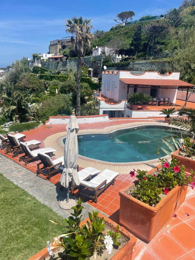 Villa per 12 persone, con giardino e piscina nonché sauna e panorama, con animali domestici a Forio