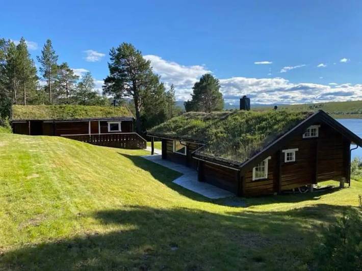 Berghütte bei Hundsåvatnet mit großer Veranda in Orkdal