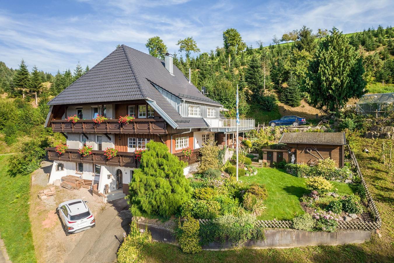 Ganze Wohnung, Ferienwohnung "Dalblick" mit Bergblick, privater Terrasse & Wlan in Oberharmersbach, Mittlerer Schwarzwald