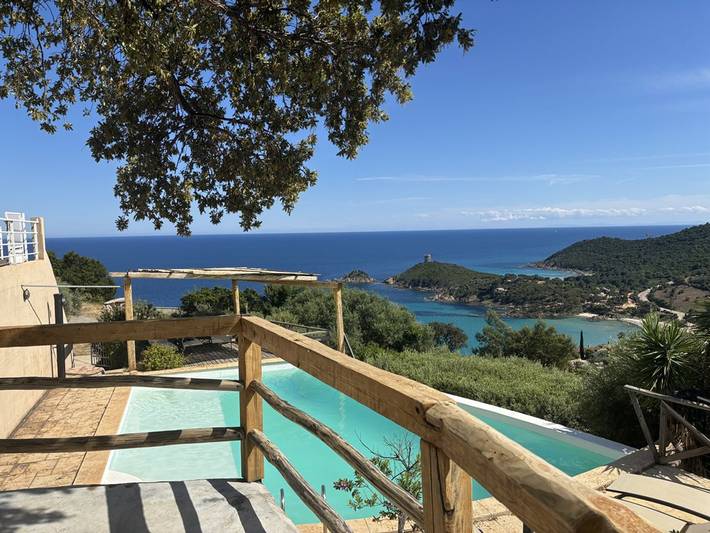 Geheel appartement, F2 Apartment with Pool and Sea View in Sainte Lucie de Porto-Vecchio in Fautea, Conca