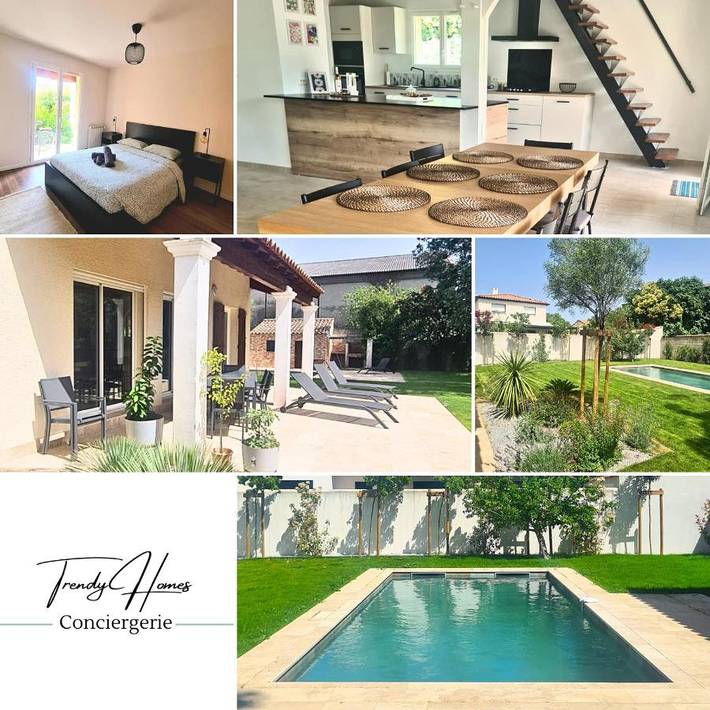 Location de vacances pour 8 personnes, avec piscine et jardin, adapté aux familles à Saint-Just - 2