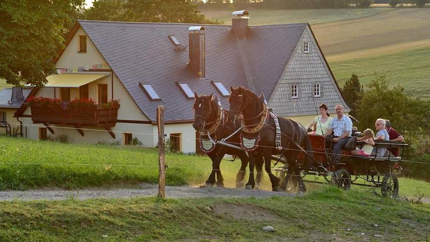 Ferienwohnung für 6 Personen, mit Balkon und Garten im Erzgebirge