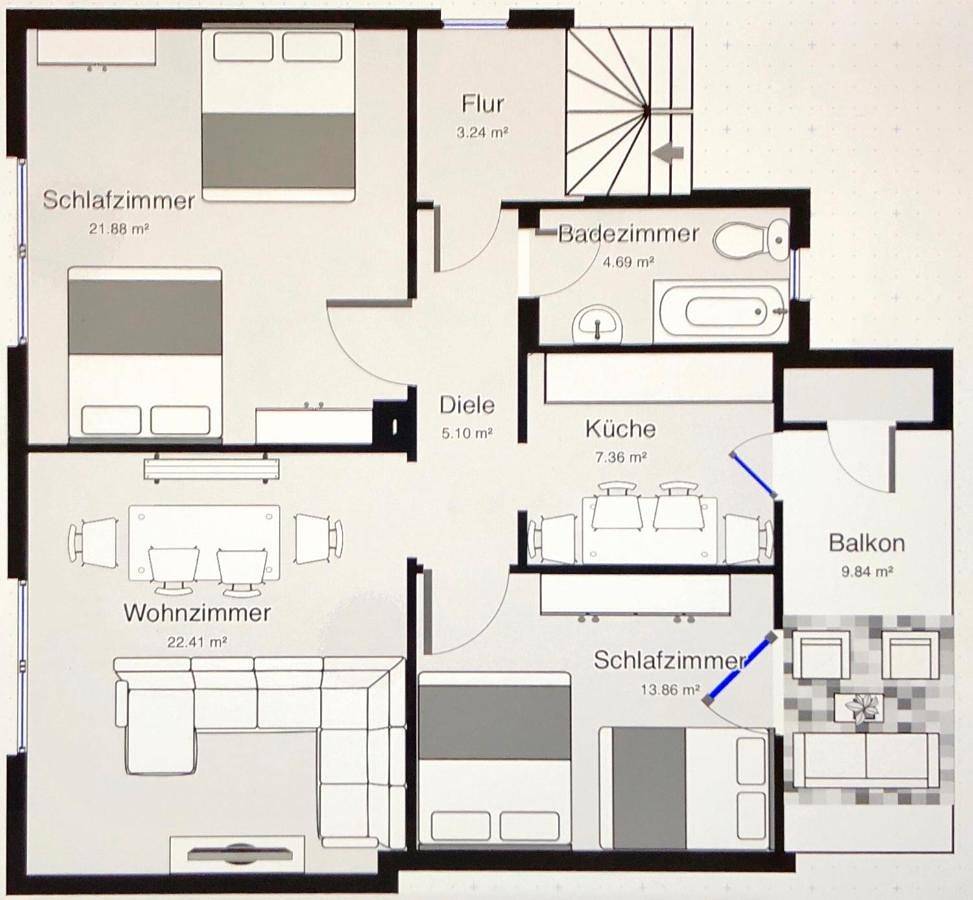 Ganze Wohnung, City Apartment Jimmy in Neunkirchen, Saarland