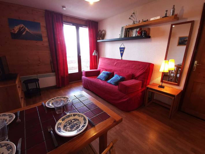 Ganze Wohnung, Apartment in Adrets-Prapoutel, 2 Zimmer, Balkon, nahe Pisten und Geschäften in Prapoutel, Les Adrets
