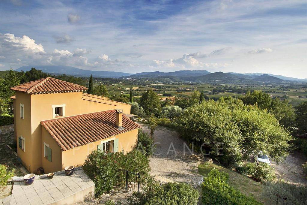 Ferienhaus mit Pool und Blick bei Vaison-la-Romaine in Villedieu, Vaucluse