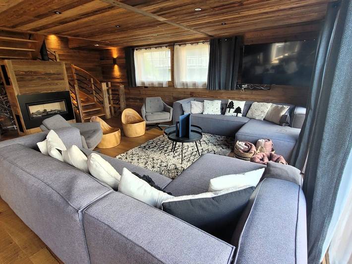 Chalet pour 14 personnes, avec jacuzzi ainsi que sauna et balcon à Les Gets - 3