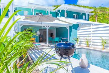 Cottage pour 6 personnes, avec piscine ainsi que jardin et vue dans Anse Caffard