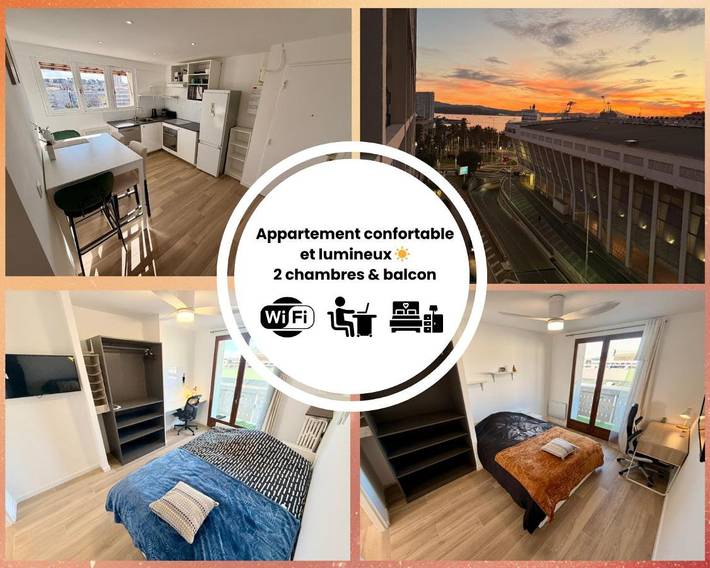 Gîte pour 4 personnes, avec vue et balcon dans Stade Mayol RC Toulonnais