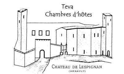 Cottage pour 2 personnes, avec piscine et terrasse ainsi que jardin et vue à Lespignan