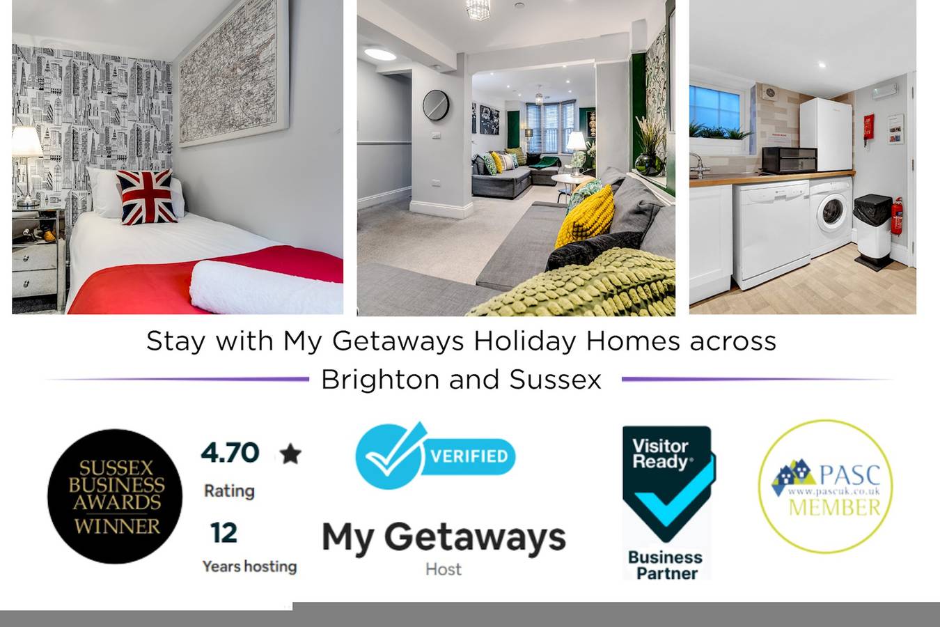 Central Pier Place - Large Group House sleeps up to 16 in Brighton, Sussex