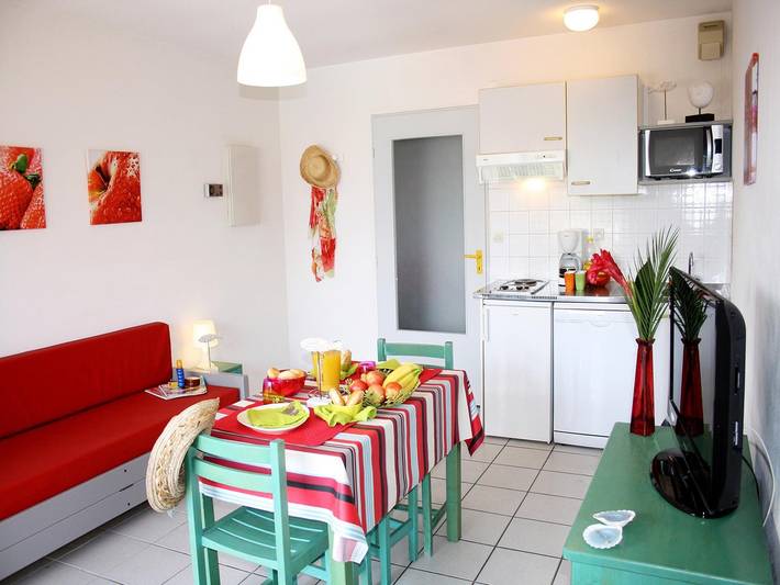 Appartement de vacances pour 6 personnes, avec terrasse et piscine, animaux acceptés