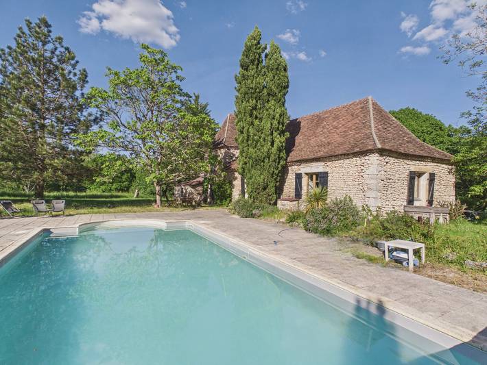 Maison de vacances pour 8 personnes, avec piscine ainsi que terrasse et jardin, animaux acceptés à Thenon