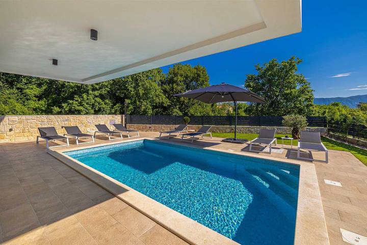 Holiday house Olive Blue with private pool in Omisalj, Krk