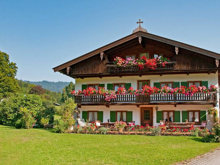 Ferienhaus für 2 Personen, mit Balkon und Garten sowie Ausblick in Kreuth
