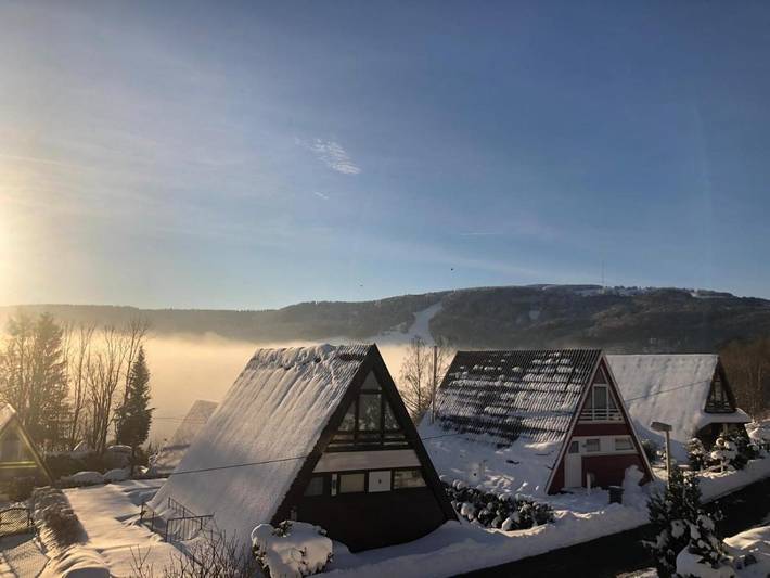 Ferienwohnung für 4 Personen, mit Balkon und Garten sowie Ausblick