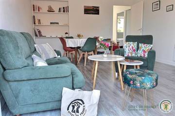 Gîte pour 4 personnes, avec terrasse et balcon/terrasse dans Port du Linkin