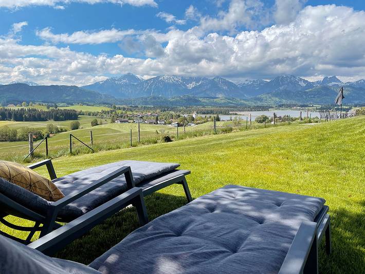 Ferienwohnung für 2 Personen, mit Terrasse und Garten sowie Sauna in Hopfen am See