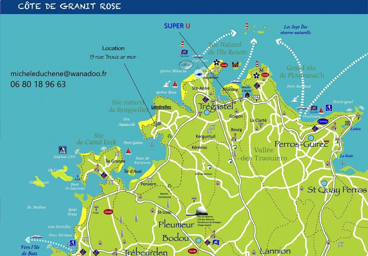 Landrellec Plage in Landrellec, Pleumeur-Bodou