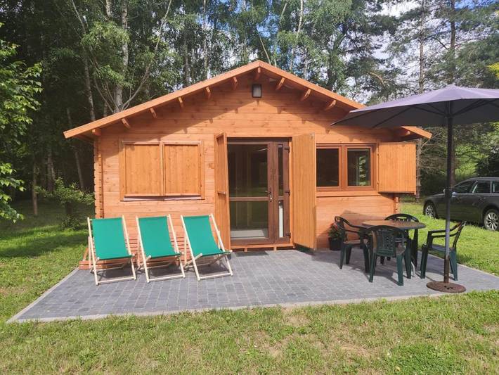 Casa de huéspuedes para 4 personas, con vistas y vistas al lago además de sauna y jardín, Se admiten mascotas en Polonia