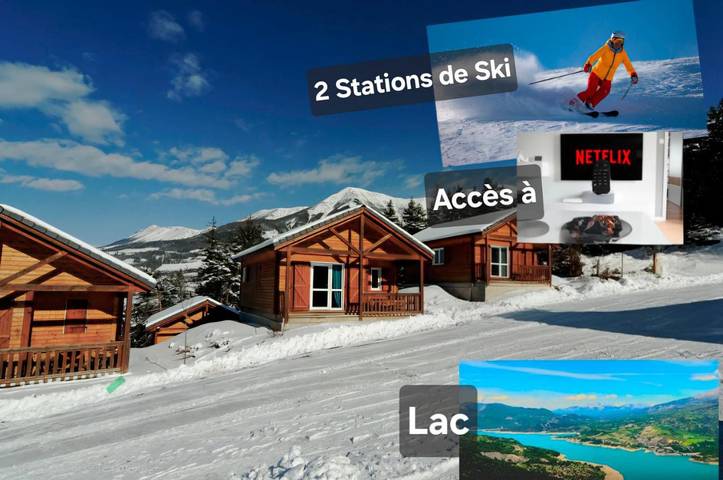 Chalet pour 5 personnes, avec Terrasse ainsi que Piscine et Vue