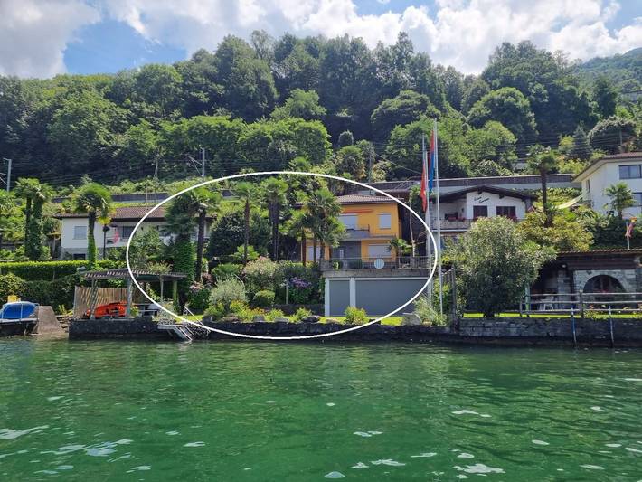 Ferienwohnung für 4 Personen, mit Balkon und Seeblick im Ticino