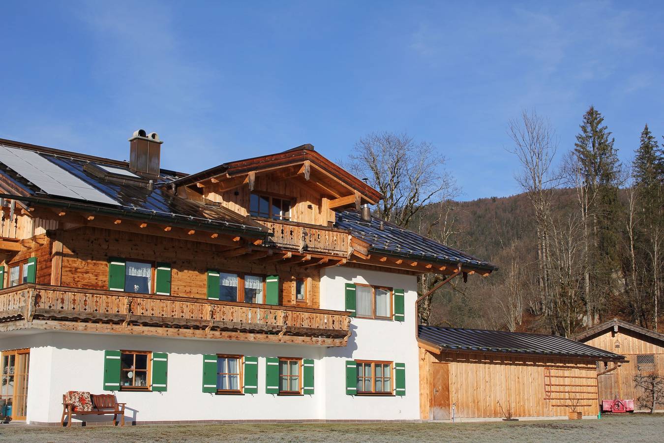 Ganze Ferienwohnung, Fewo Löslerlehen Haus 31 a - Ferienwohnung Watzmann, 25 qm, 1-2 Personen, 1 separates Schlafzimmer, Balkon in Schönau am Königssee, Berchtesgadener Alpen