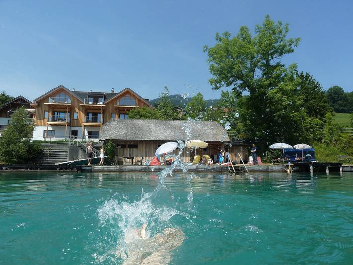 Ferienwohnung für 3 Personen, mit Balkon und Garten sowie Seeblick in Unterach am Attersee - 2