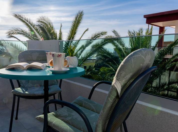 Studio dla 2 osób, z Widok na ocean i Balkon w Gradac
