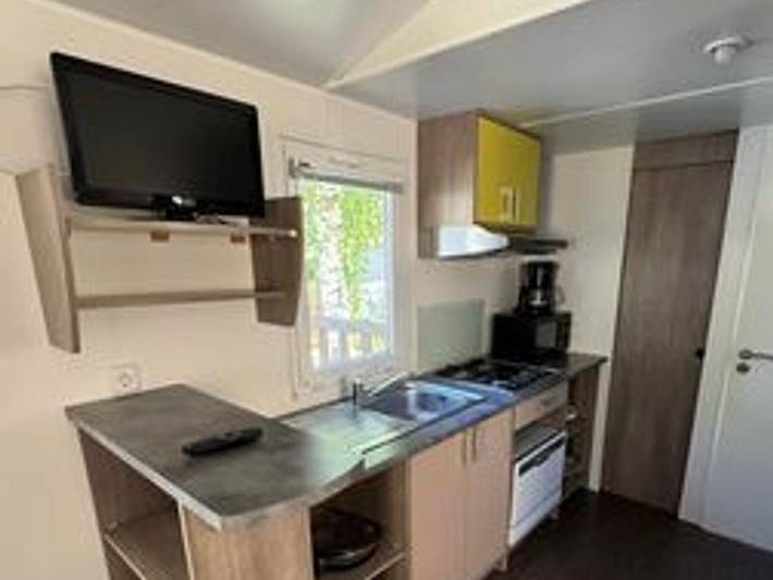 Camping Sites et Paysages - Pyrénévasion  - Mobilheim 5 personen - Troumouse 2 Schlafzimmer Tv Lv Halbüberdachte Terrasse in Sazos, Nationalpark Pyrenäen