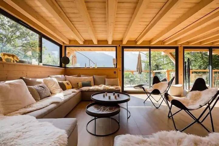 Chalet pour 10 personnes, avec Balcon et Jardin à Servoz