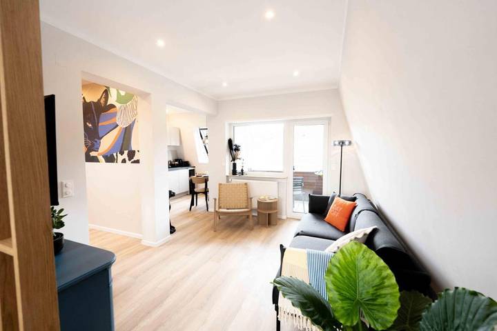 Ferienwohnung für 2 Personen, mit Balkon und Terrasse sowie Ausblick