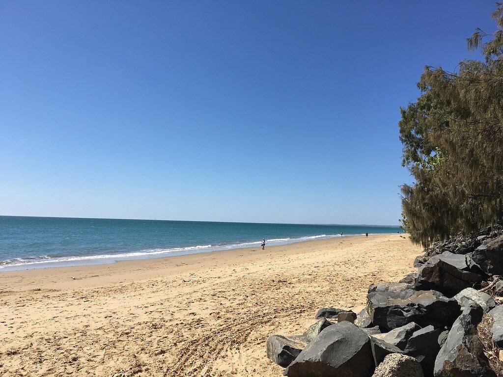 Schönes Familienstrandhaus mit Pool am schönsten Strandabschnitt der Bucht in Hervey Bay, Fraser Coast