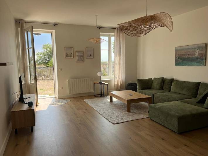 Gîte pour 4 personnes, avec Terrasse ainsi que Jardin et Vue dans Plage de Boyardville
